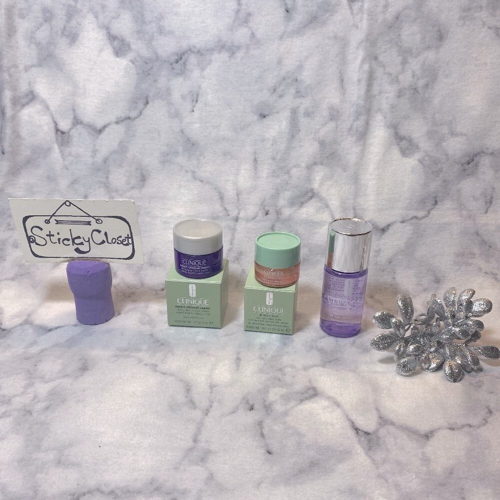 CLINIQUE Skincare Gift Set-Remover,Face&Neck Cream,All About Eyes-3pc-BOXED-NEW